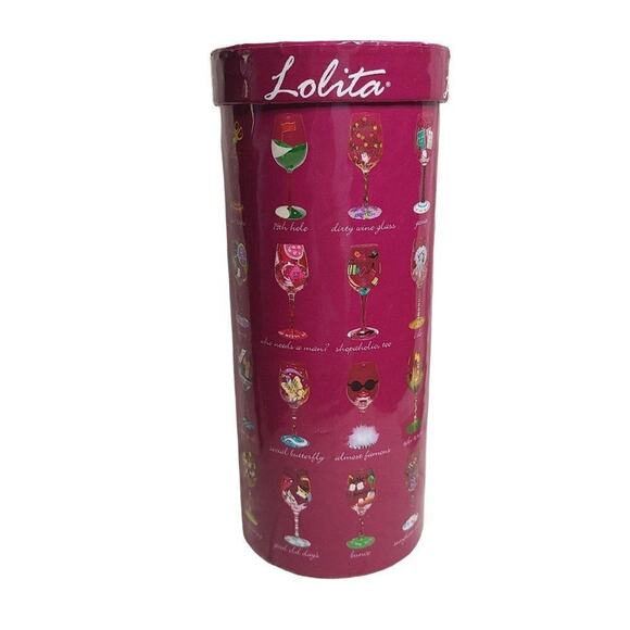 Lolita Dining Drinkware, Hand Painted "Best Friends Forever" Stemmed Wine Glass - Picture 11 of 11